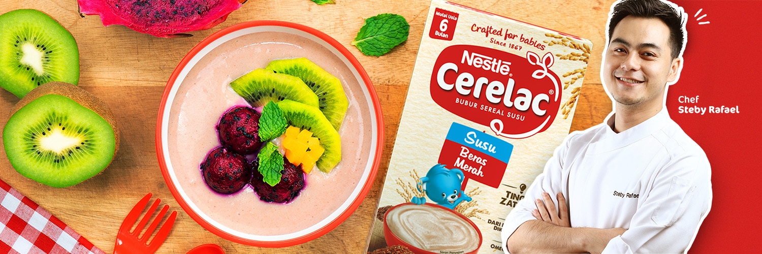 Cerelac Susu buah naga kiwi Beras Merah